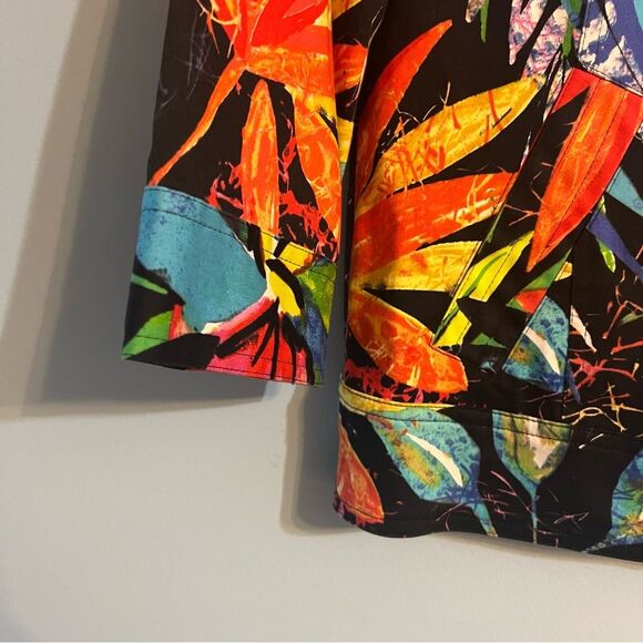 Chico’s Tropical & Colorful Blazer jacket Sz 0 (Small) - Picture 4 of 13